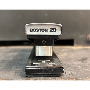 Vtg. Black Tone‎ Stapler Boston 20 Heavy Duty Metal Made in USA